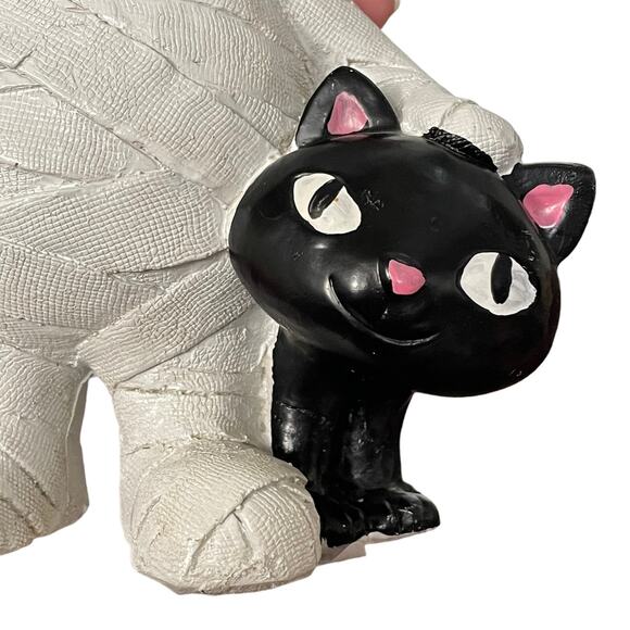 Mummy Pumpkin Halloween Figure Decor Black Cat & Trick or Treat Pail New - Picture 9 of 12